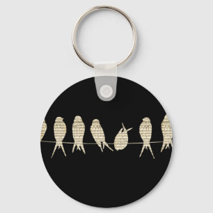 Knappen Musical Birds Keychain Nyckelring