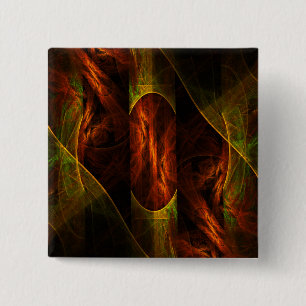 Knappen Mystique Jungle Abstrakt Art (fyrkantig) Knapp