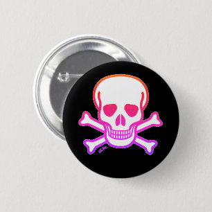 Knappen Neon Skull svart Knapp