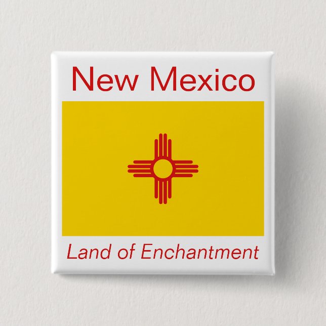 Knappen new mexico Flagga Knapp (Framsida)