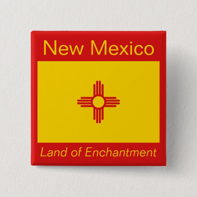 Knappen new mexico Flagga Knapp (Framsida)