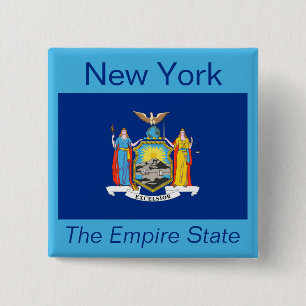 Knappen New York Flagga Knapp