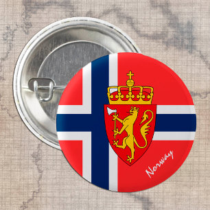 Knappen norge, patriotisk norsk Flagga mode Knapp