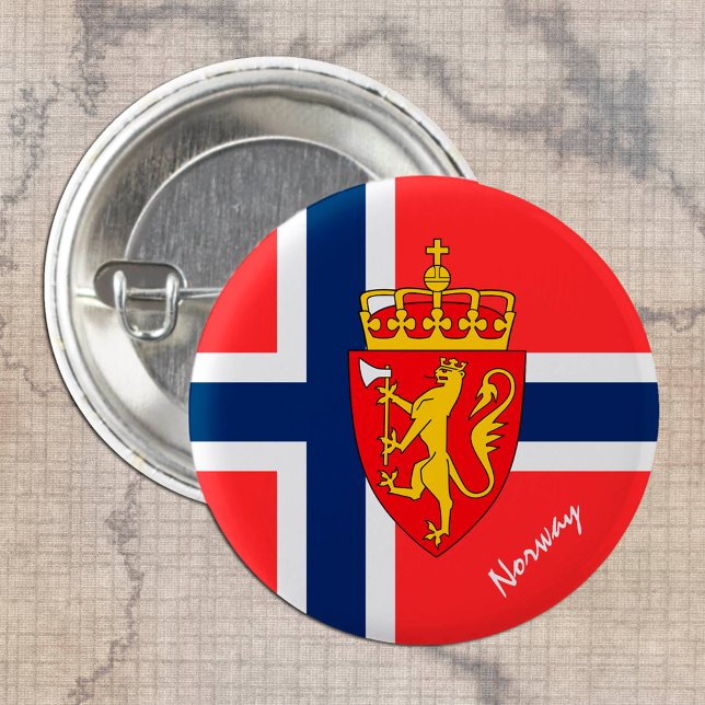 Knappen norge, patriotisk norsk Flagga mode Knapp (Skapare uppladdad)