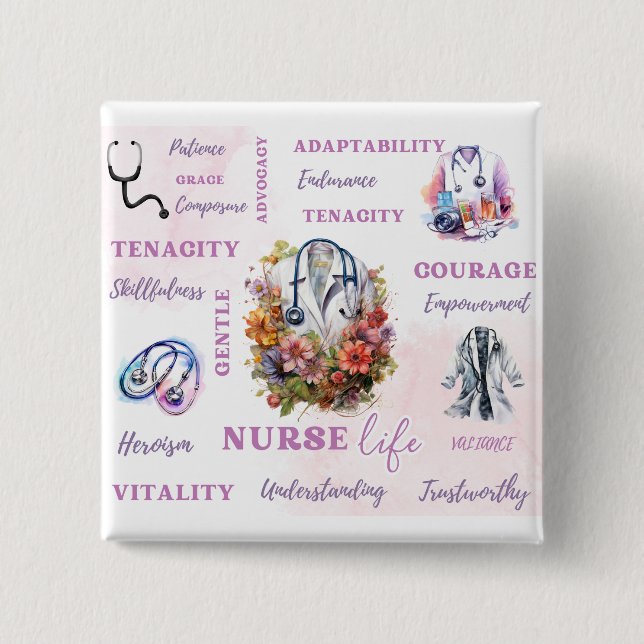 Knappen Nurse Life Knapp (Framsida)