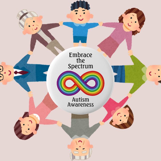 Knappen Oändlig regnbågsmedvetenhet om autism Knapp (Skapare uppladdad)