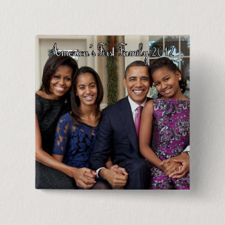 Knappen Obama Family Porträtt Knapp