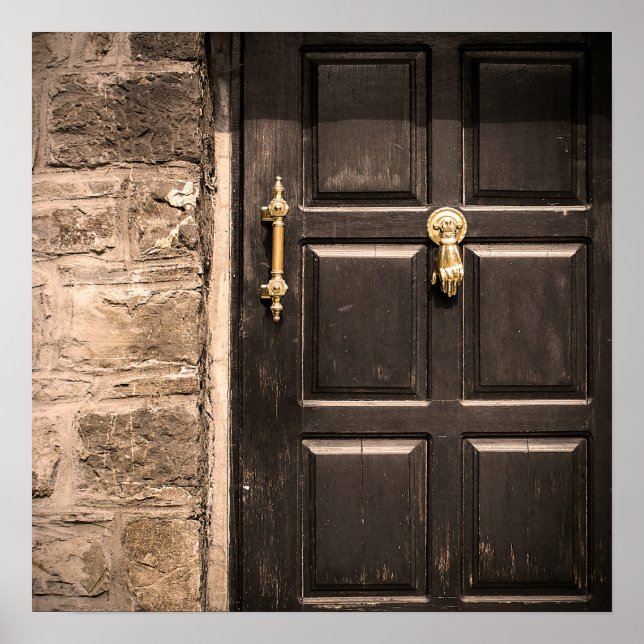 Knappen och den ska öppnas poster (Framsidan)