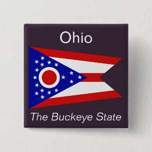 Knappen Ohioan Flagga Knapp