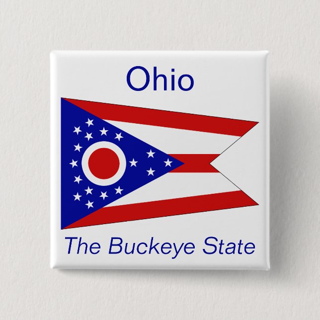 Knappen Ohioan Flagga Knapp (Framsida)