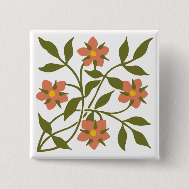 KNAPPEN orange FLOWERS Knapp (Framsida)