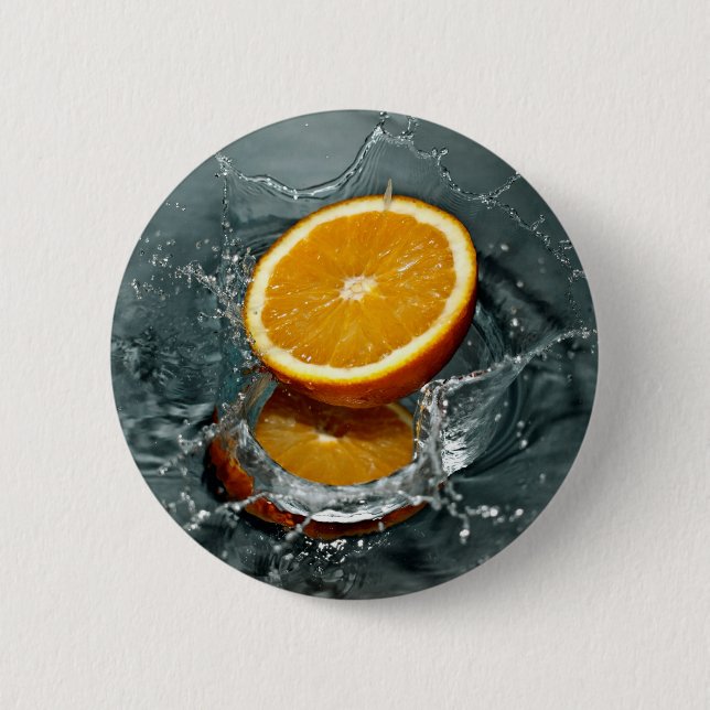 Knappen orange Stänk Knapp (Framsida)