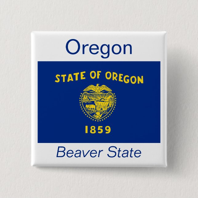 Knappen Oregonic Flagga Knapp (Framsida)