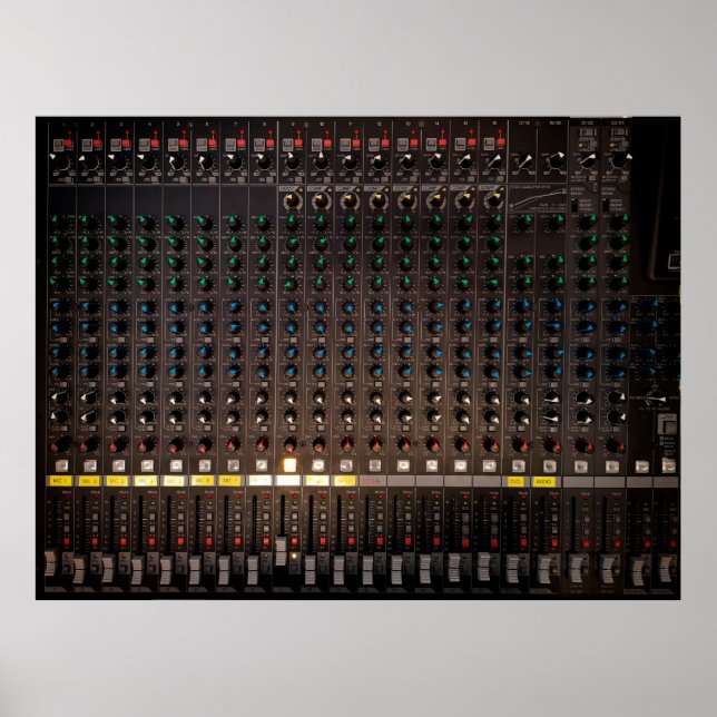 Knappen på audions blandare poster (Framsidan)