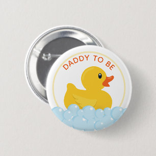 Knappen Pappa-to-Be-Baby Shower Gult Rubber Duc Knapp