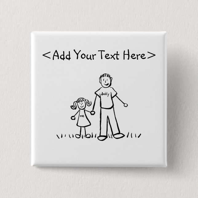 Knappen pappor Girl Knapp (Framsida)