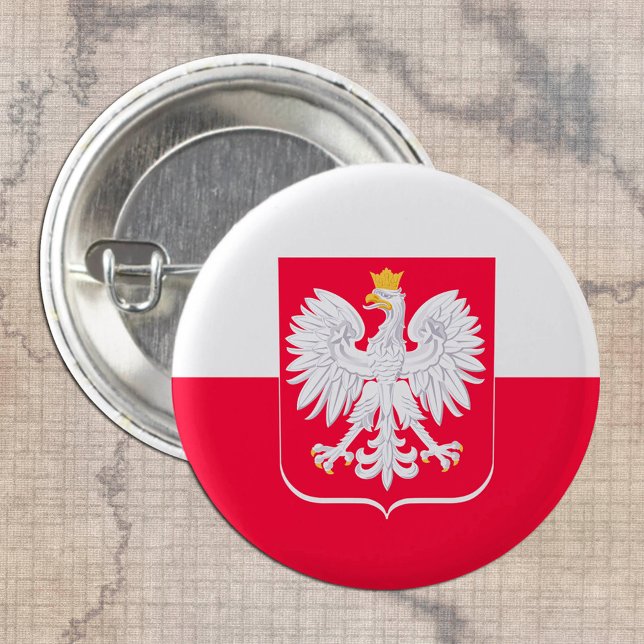 Knappen Patriotic Poland, Polska Flagga/sport Knapp (Skapare uppladdad)