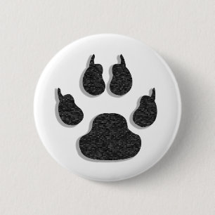 Knappen Paw Print Hund Hund Knapp