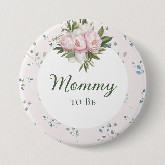 Knappen Peonies Baby Shower Knapp