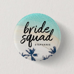 Knappen personlig Beach Bride Squad Knapp