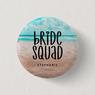 Knappen personlig Beach Bride Squad Knapp