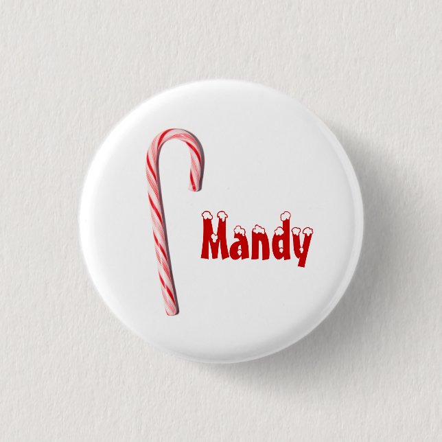 Knappen personlig Candy cane Knapp (Framsida)
