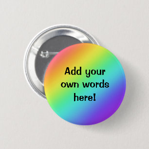 Knappen Personlig för Bright Rainbow Knapp