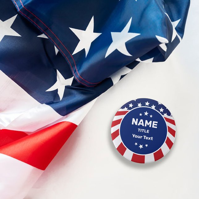 Knappen personlig Kampanj i valet USA flagga Knapp (Skapare uppladdad)