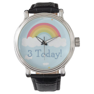 Knappen personlig Rainbow Barns födelsedag Party Armbandsur