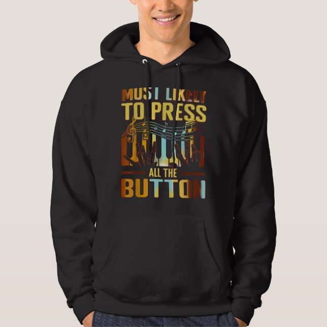 Knappen Piano Player P Hoodie (Framsida)