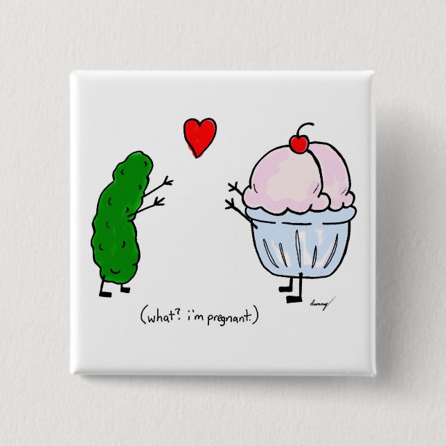 Knappen Pickle Kärlek Ice Cream Knapp (Framsida)