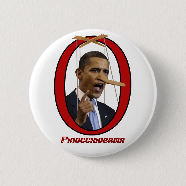 Knappen Pinocchiobama Knapp (Framsida)