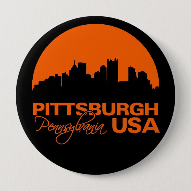 Knappen PITTSBURGH - stort, anpassade Knapp (Framsida)