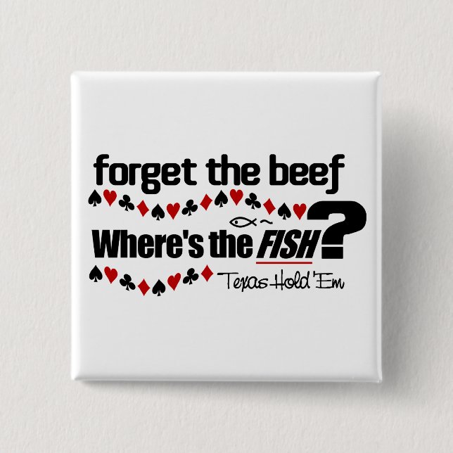 Knappen Poker Fish Knapp (Framsida)