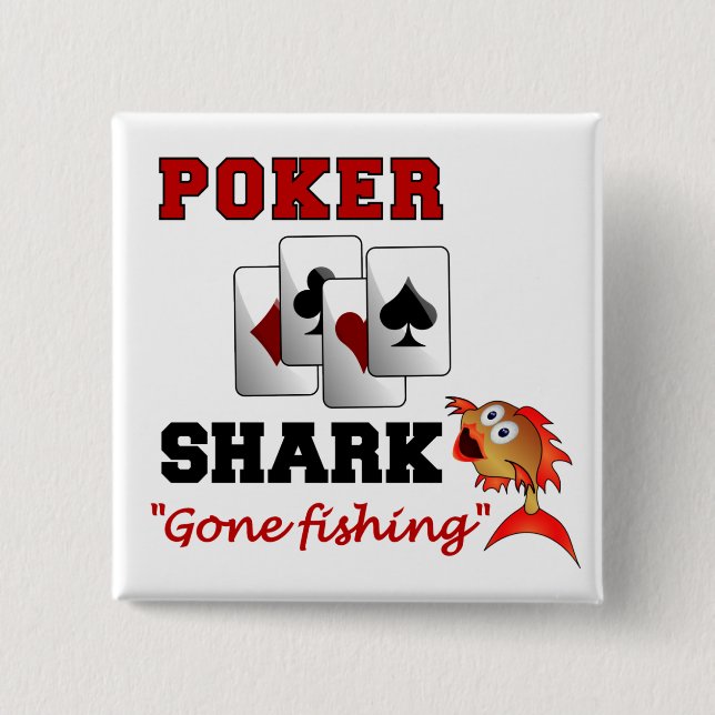 Knappen Poker Shark Knapp (Framsida)