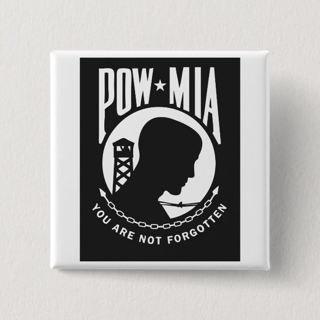 Knappen POW MIA Pin Back Knapp (Framsida)