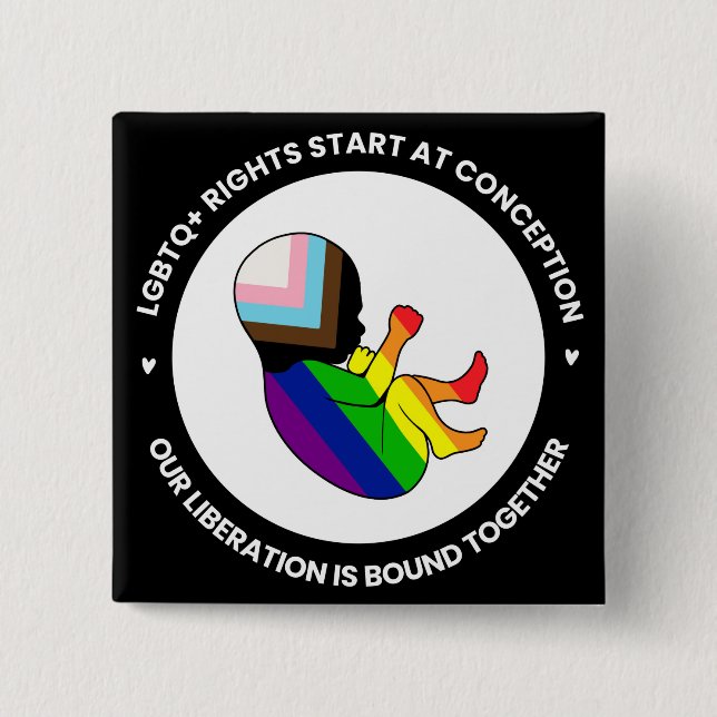 Knappen pride Fetus (kvadrat) Knapp (Framsida)