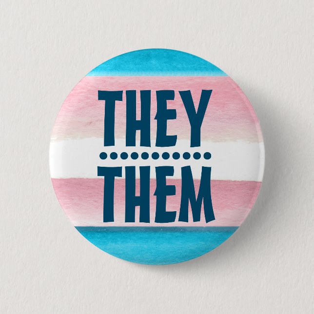 Knappen pride PRONOUN THEY/THEM BADGE Knapp (Framsida)