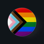 Knappen Progressivt Pride Flagga Knapp<br><div class="desc">Progressivt Flagga av Pride</div>