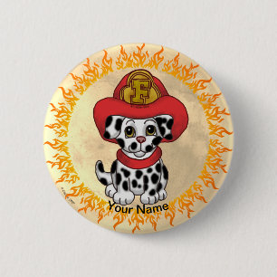 Knappen Puppy Hund Firefighter Knapp
