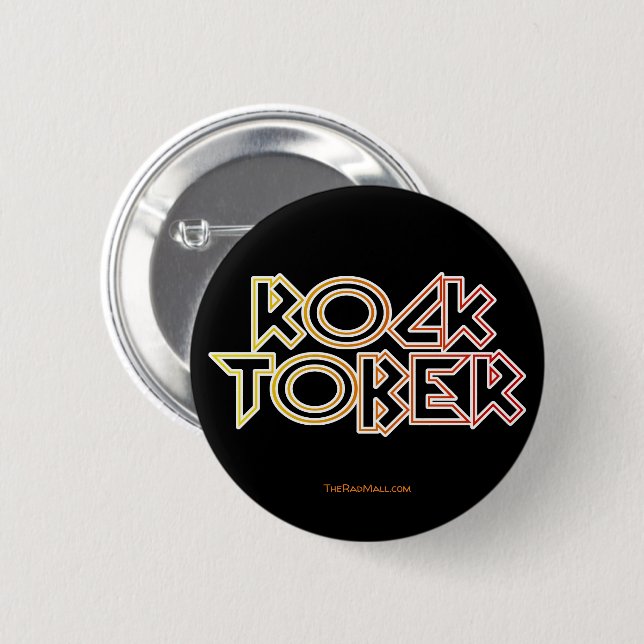 Knappen Rad Mall "Rockktober" Knapp (Framsida & baksida)