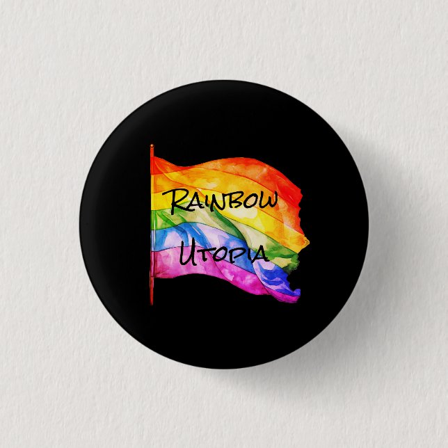 Knappen Rainbow Utopia logotyp Knapp (Framsida)