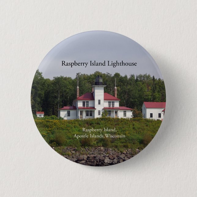 Knappen Raspberry Island Lighthouse Knapp (Framsida)