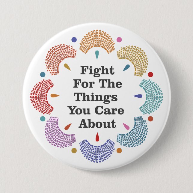 Knappen RBG Collar Mandala Knapp (Framsida)