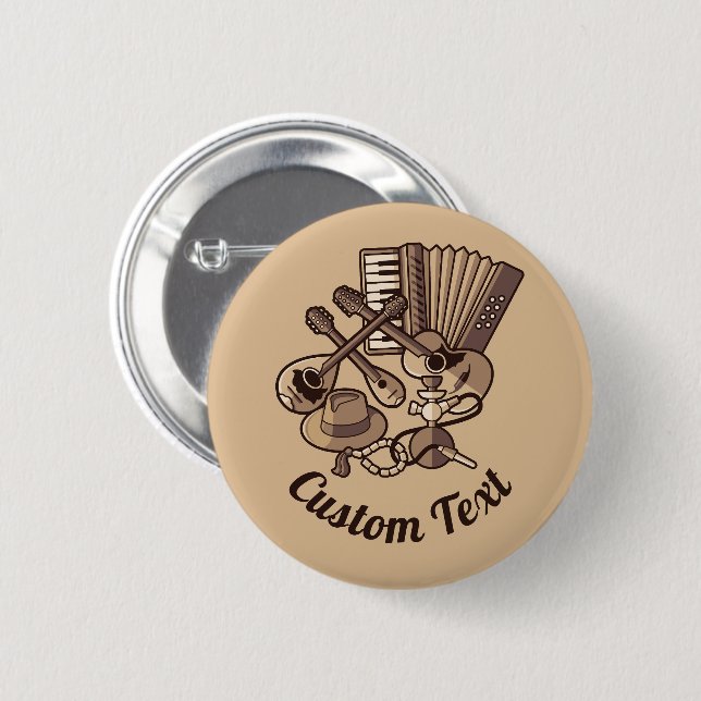 Knappen Rebetiko Icons Knapp (Framsida & baksida)