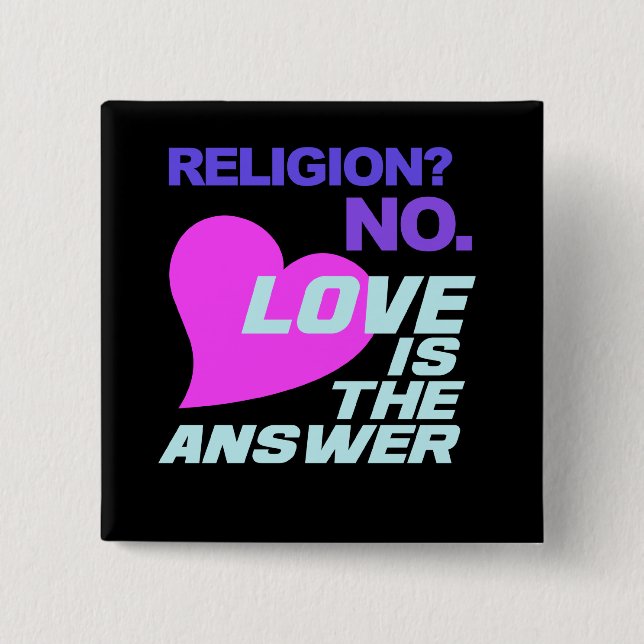Knappen Religion & Kärlek Knapp (Framsida)