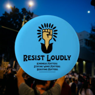 Knappen Resist Louely Antifascistisk progressiv Knapp