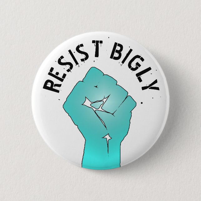 Knappen Resistly Anti Donald Trump Fist Knapp (Framsida)