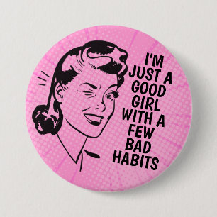 Knappen Retro Bra Girl Girl Girl Knapp