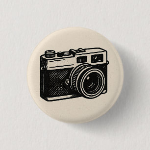 Knappen Retro-kamera - Vintagens fotografibricka Knapp